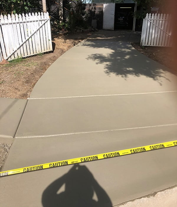 Plain Concrete Driveway Finished