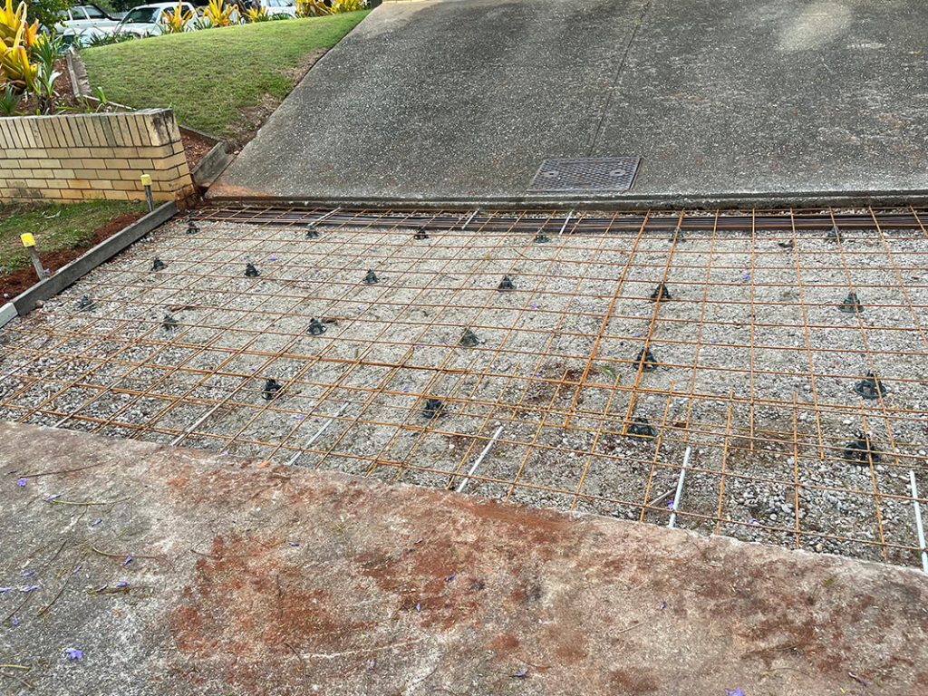 pour concrete in sections