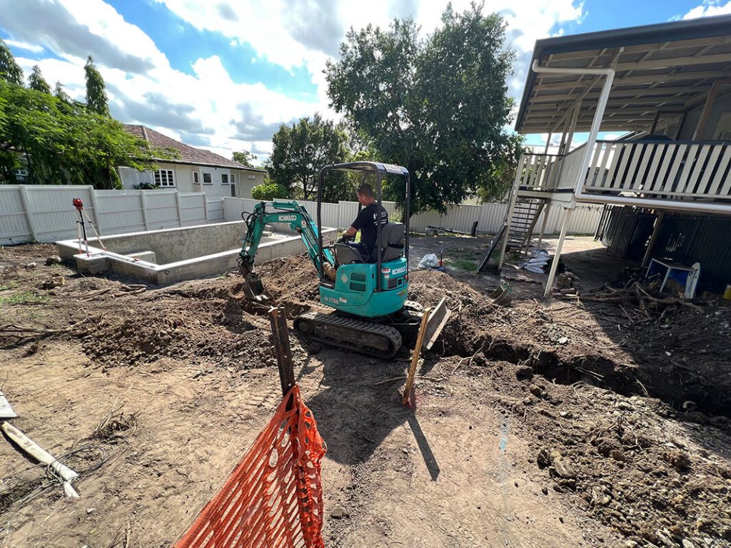 drainage excavation for pool
